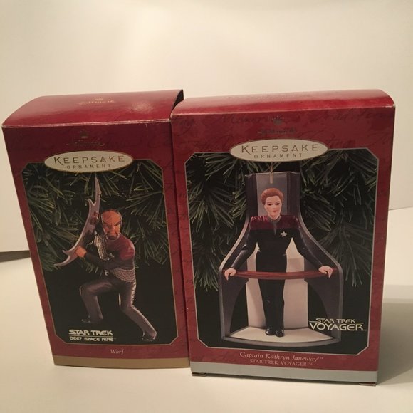 Star Trek ornament JANEWAY and deep space nine WORF